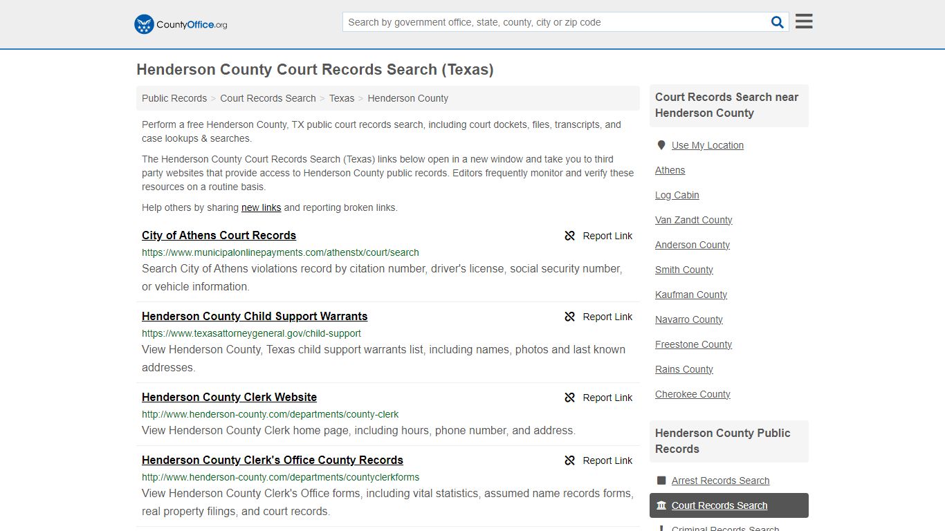 Henderson County Court Records Search (Texas) - County Office