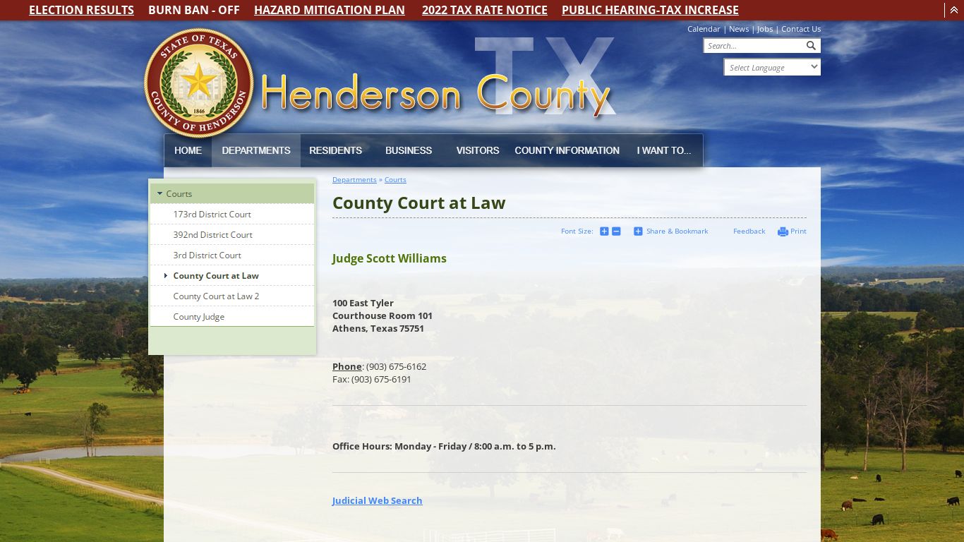 County Court at Law | Henderson County