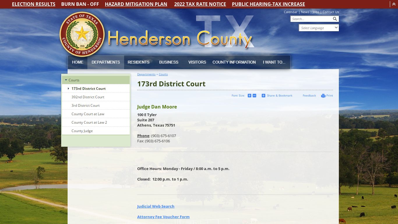 173rd District Court | Henderson County